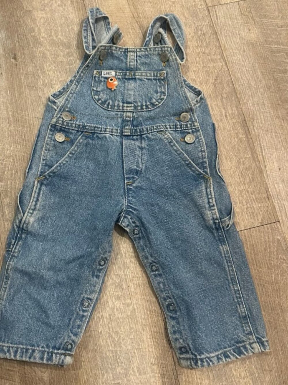 VTG Lee Kids Denim Overalls Size 18 Months